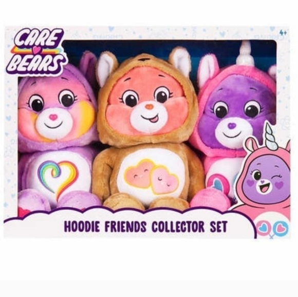 Care Bears Hoodie Friends Collector Set Unicorn Fox Pegasus - Picture 1 of 12